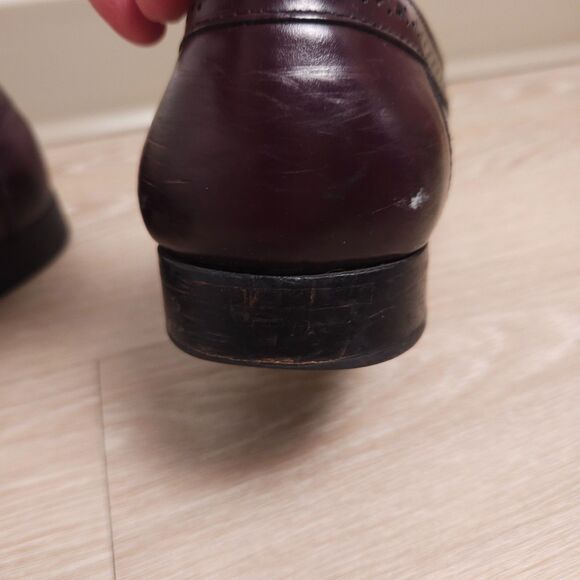 GH Bass & Co Weejuns Leather Loafers Dress Shoes Mens Size 12 Burgundy - Picture 11 of 16